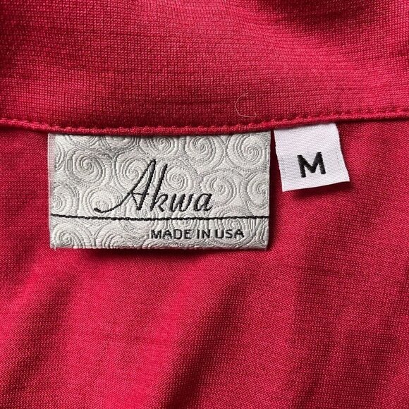 VTG 80s The White House Embroidered Red Popover Two Button Up Top Women’s M - Picture 8 of 9